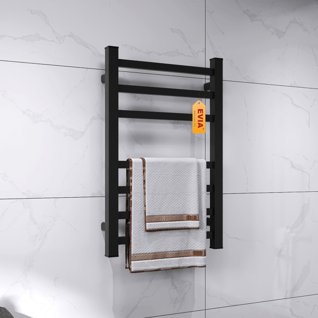 EVIA EV-130 Bathroom Modern Wall Mounted Electric Heated Towel Rack